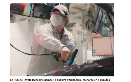 Toyota lâche une bombe! 1 600 km d’autonomie, recharge en 5 minutes !