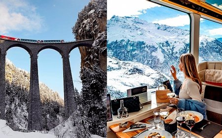 Voyage en train - Glacier Express en Suisse