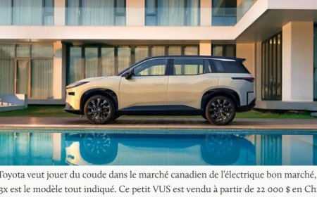 Collaboration entre GAC (Chine) et Toyota (Japon) pour produire un VUS à 22 000$can... un jour