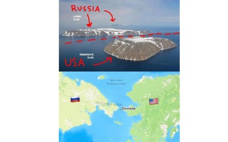 Une frontière de 3,2 kilomètres entre USA / RUSSIE