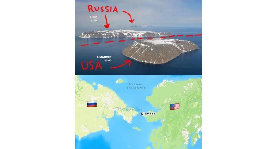 Une frontière de 3,2 kilomètres entre USA / RUSSIE