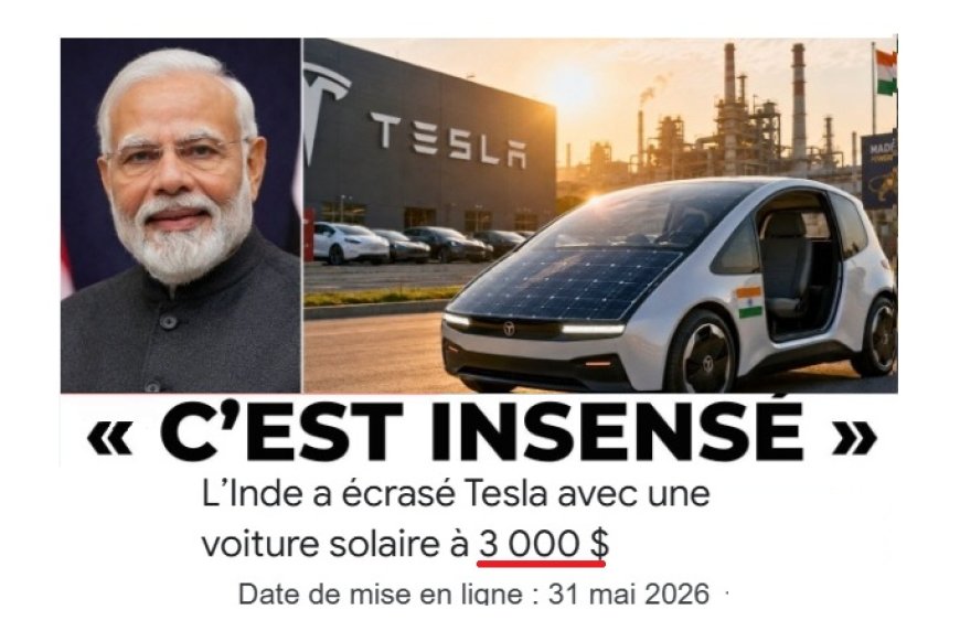 L’Inde a écrasé Tesla avec une voiture solaire à 3 000 $